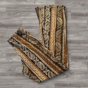 ASA Brown Paisley Flare Pants Bell Bottom Small Floral